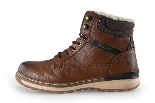 Mustang Veterboots in maat 43 Cognac | 5% extra korting, Kleding | Heren, Schoenen, Overige kleuren, Zo goed als nieuw, Boots