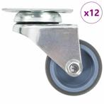 vidaXL 12 st Zwenkwielen dubbel 50 mm, Doe-het-zelf en Bouw, Verzenden, Nieuw