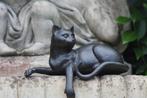 Beeld, relax kat - 28 cm - resin