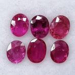 6 pcs  Rood Robijn  - 1.80 ct - Instituto Gemólogico Español, Handtassen en Accessoires, Edelstenen, Nieuw