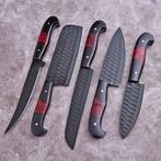 Keukenmes - Hars, handgemaakt gevouwen staal met