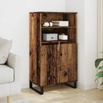 vidaXL Hoge kast 60x36x110 cm bewerkt hout oud houtkleurig, Verzenden, Nieuw