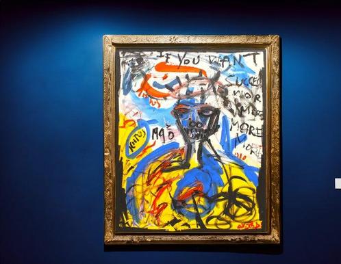 0xec6d0 (XX-XXI) - Work Hard, Antiek en Kunst, Kunst | Schilderijen | Modern