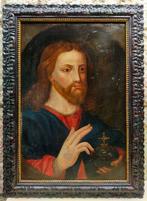 École italienne (XVII) - Salvator Mundi, Antiek en Kunst