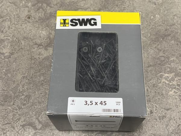 Veiling - 5x SWG gipsplaatschroeven ø3,5x45mm 1000-pack, Doe-het-zelf en Bouw, IJzerwaren en Bevestigingsmiddelen