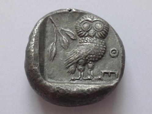 Attica, Athene Tetradrachm circa 500-480 BC - rare archaic, Postzegels en Munten, Munten | Europa | Niet-Euromunten