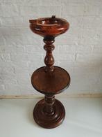 Bijzettafel - Walnoot - Rooktafel pedestal, Antiek en Kunst