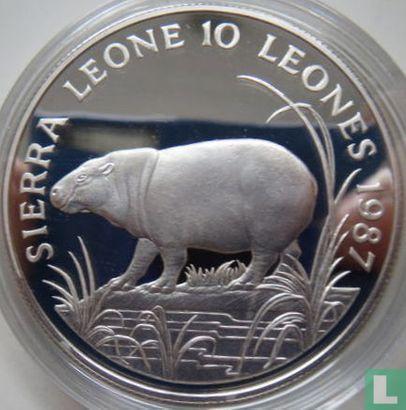Sierra Leone 10 leones 1987 (PROOF) 25th anniversary of..., Postzegels en Munten, Munten | Afrika, Losse munt, Goud, Zilver, Overige landen