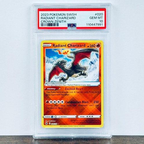 Pokémon Graded card - Radiant Charizard 020 - Pokémon - PSA, Hobby en Vrije tijd, Verzamelkaartspellen | Pokémon