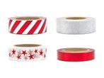 Washi Tape Kerst 10m 4st, Verzenden