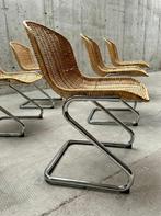 Gatone Rinaldi (im Stil - Chaise (6) - Rotin, Chrome