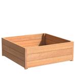 Hardhouten plantenbak Sevilla 120x120x43,5cm - Met bodem, 100 cm of meer, Vierkant, Nieuw, 30 tot 60 cm
