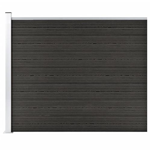 vidaXL Schuttingpaneel 175x146 cm HKC grijs, Tuin en Terras, Tuinhekken en Hekwerk, Nieuw, Verzenden