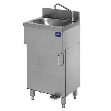 Handwasbak | Voetbediening | 430x280x140mm | RVS |, Verzenden