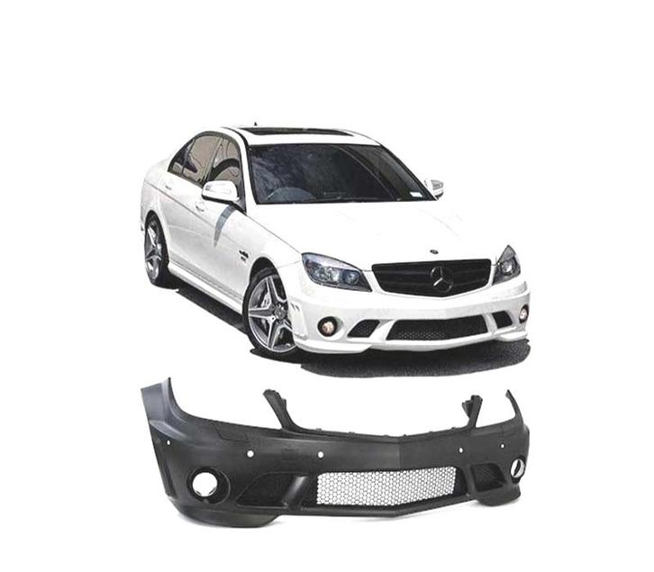 PARE CHOCS FRONTAL MERCEDES W204 07-11 LOOK AMG C63 PDC SRA, Auto-onderdelen, Carrosserie, Verzenden