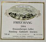 2004 Fritz Haag, Brauneberger Juffer Riesling Trocken -, Verzamelen, Nieuw