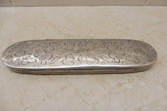 Brillenkoker met antiek brilletje - Boîte (2) - 833. argent, Antiek en Kunst, Antiek | Zilver en Goud