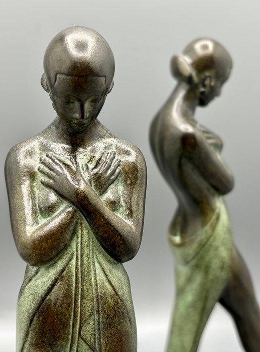 Max le Verrier - sculptuur, Méditation - 20 cm - Metaal,, Antiek en Kunst, Kunst | Designobjecten