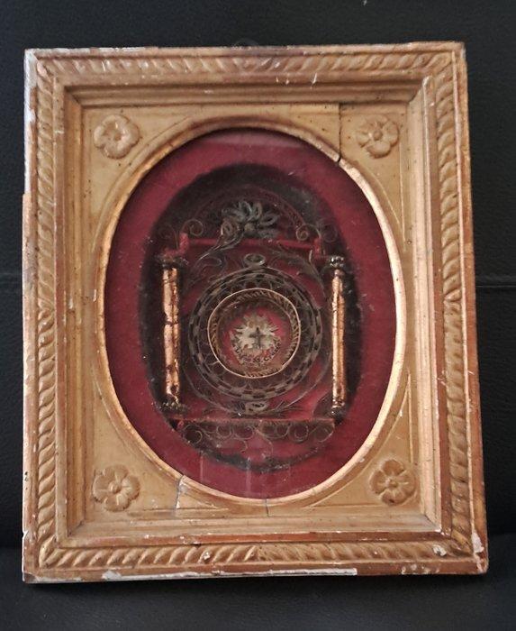 Reliekhouder - Hout - 1800-1850 - Heilige Kruis Onze Heer, Antiek en Kunst, Kunst | Niet-Westerse kunst