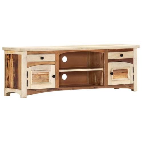 vidaXL Tv-meubel 120x30x40 cm massief gerecycled hout, Maison & Meubles, Armoires | Mobilier de télévision, Envoi