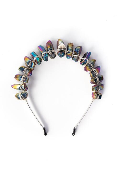 Haarband Bergkristal Zwart Oliekleur Bird Skull Kristal Diad, Kleding | Dames, Carnavalskleding en Feestkleding, Nieuw, Ophalen of Verzenden