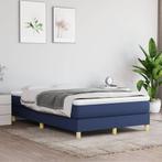 vidaXL Boxspring bed 120x200 cm stof blauw, Verzenden, Nieuw
