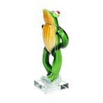 Beeldje - green frog - Glas, Antiek en Kunst
