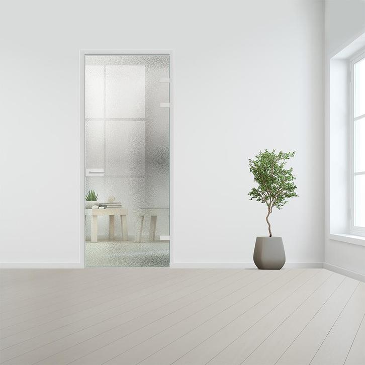 Glazen binnendeur XL voor stomp kozijn aluminium beslag-Rech, Doe-het-zelf en Bouw, Glas en Ramen, Nieuw, Verzenden