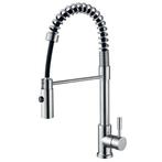 304-Floyd RVS Keukenkraan professional met handdouche, Doe-het-zelf en Bouw, Sanitair, Ophalen of Verzenden, Nieuw, Chroom, Kraan