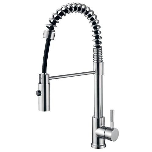 304-Floyd RVS Keukenkraan professional met handdouche, Doe-het-zelf en Bouw, Sanitair, Kraan, Nieuw, Chroom, Ophalen of Verzenden