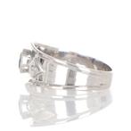 Zonder Minimumprijs - Ring - 18 karaat Witgoud Saffier -, Nieuw