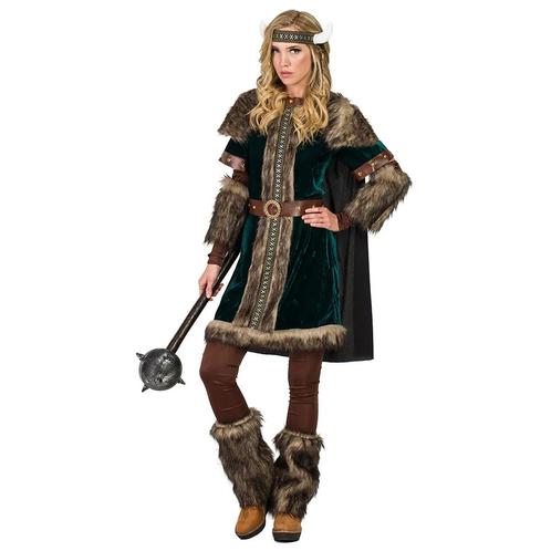Viking Kostuum Bruin Dames, Kleding | Dames, Carnavalskleding en Feestkleding, Nieuw, Verzenden