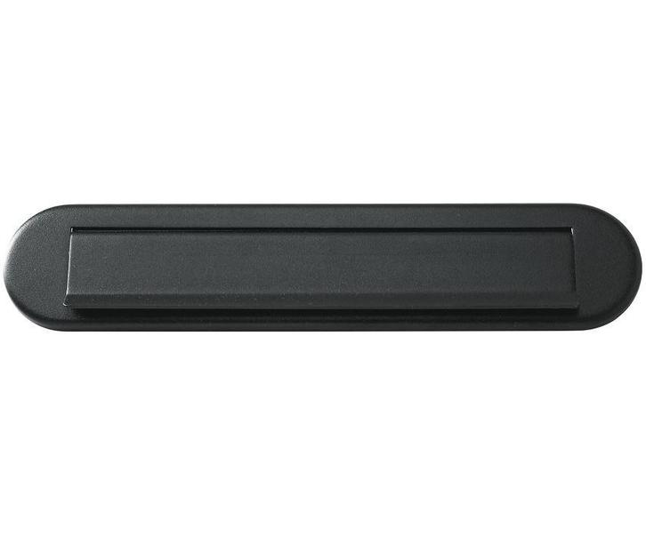 Briefplaat ORION ovaal rvs zwart, Tuin en Terras, Brievenbussen, Nieuw, Overige materialen