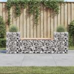 vidaXL Banc de jardin design gabion 183x41x60,5 cm bois, Tuin en Terras, Tuinsets en Loungesets, Verzenden