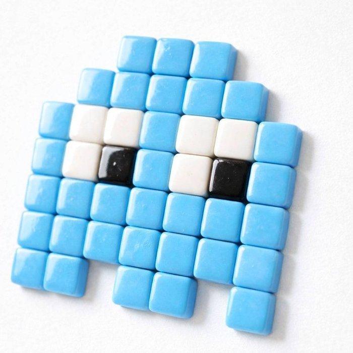 nLm - Pac-Man Blue (Ghost) • Mosaic • 20/50, Antiquités & Art, Art | Objets design