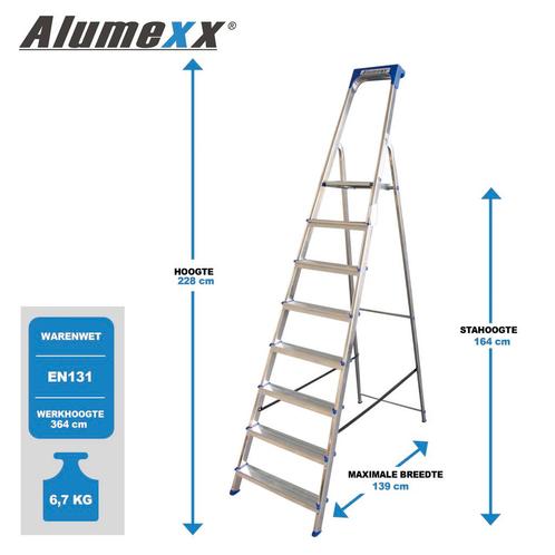 Alumexx ECO huishoudtrap, Doe-het-zelf en Bouw, Ladders en Trappen, Verzenden