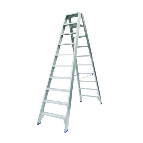 Solide dubbele trapladder 2×10 treden – 2.50m, Doe-het-zelf en Bouw, Ladders en Trappen, Trap, Nieuw, 2 tot 4 meter, Ophalen of Verzenden