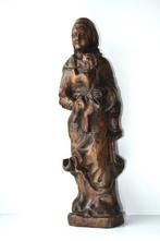 Beeld, Maria met kind - houtsnijwerk - 45 cm - Hout