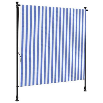 Blauw Wit Rolgordijn Buiten 200x270 - Tweede Kansje - NU... beschikbaar voor biedingen