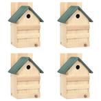 vidaXL Nichoirs 4 pcs 23x19x33 cm Bois de sapin, Jardin & Terrasse, Verzenden, Neuf