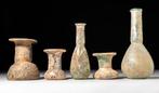 Romain antique, Empire Verre Unguentarium, ensemble de 5., Collections
