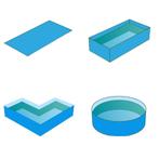 Pvc Blauw 1,0 mm zwemvijverfolie /Zwemvijver /Folie / Blauw, Nieuw, 300 cm of meer, 200 tot 400 cm, Rechthoekig