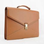 Lancel - Vintage Lancel Paris Structured Briefcase in Tan, Nieuw