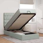 vidaXL Ottoman bed met matrassen 80x200cm fluweel lichtgrijs, Huis en Inrichting, Slaapkamer | Bedden, Verzenden, Nieuw