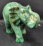 Aventurine Met de hand gesneden olifant - Hoogte: 187 mm -