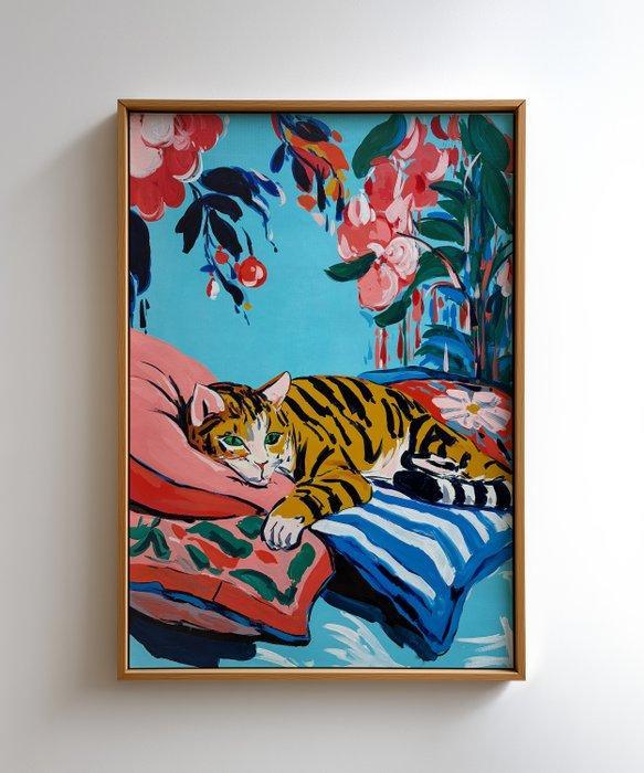 E. García - EL GATO XL (NO RESERVE), Antiek en Kunst, Kunst | Schilderijen | Modern