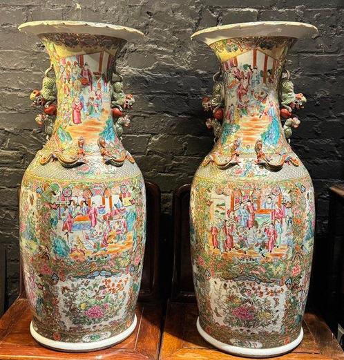 Vaas - Porselein - China - Qing Dynastie (1644-1911) - 90 cm, Antiek en Kunst, Antiek | Overige Antiek