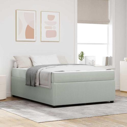 vidaXL Bedframe met matras met matras Lichtgrijs 160 x 200, Huis en Inrichting, Slaapkamer | Bedden, Nieuw, Verzenden