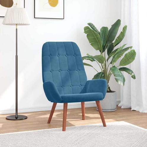 vidaXL Relaxstoel fluweel blauw, Huis en Inrichting, Fauteuils, Nieuw, Verzenden