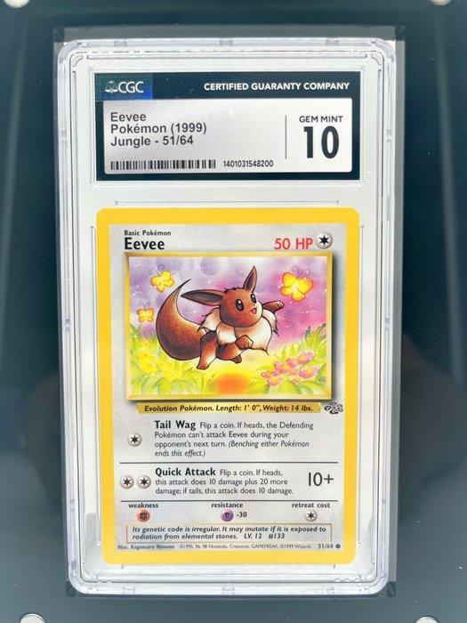 Pokémon Graded card - Eevee - CGC 10 - WOTC - Jungle, Hobby en Vrije tijd, Verzamelkaartspellen | Pokémon